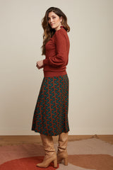 Juno Midi Skirt Noushh - Pine Green