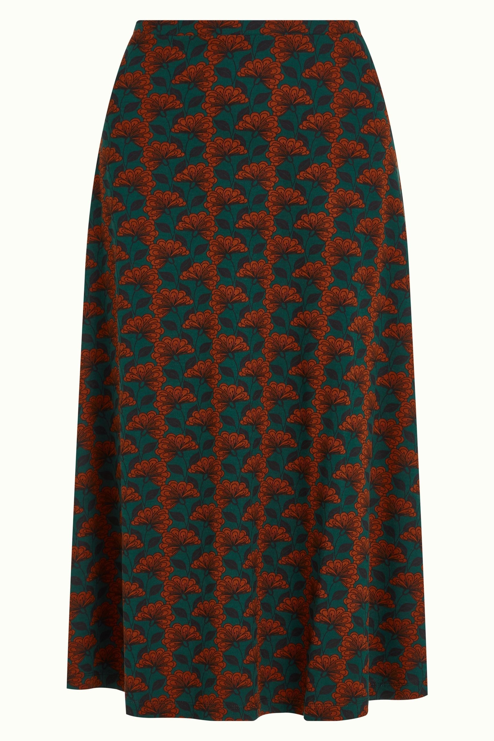 Juno Midi Skirt Noushh - Pine Green