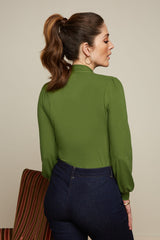 Amalia Top Ecovero Light - Olive Green