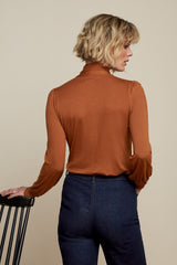 Amalia Top Ecovero Light - Cognac Orange