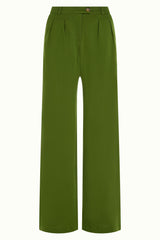 Fintan Pants Milano Crepe - Olive Green