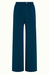 Fintan Pants Milano Crepe - Pond Blue