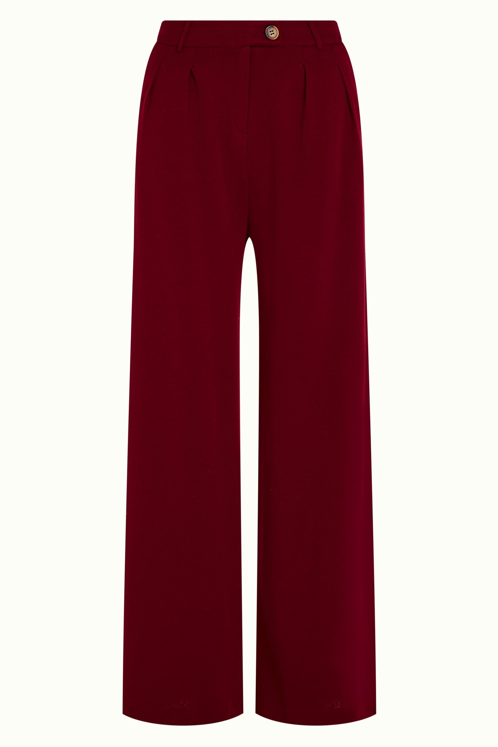 Fintan Pants Milano Crepe - Cabernet Red