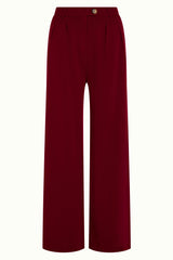 Fintan Pants Milano Crepe - Cabernet Red