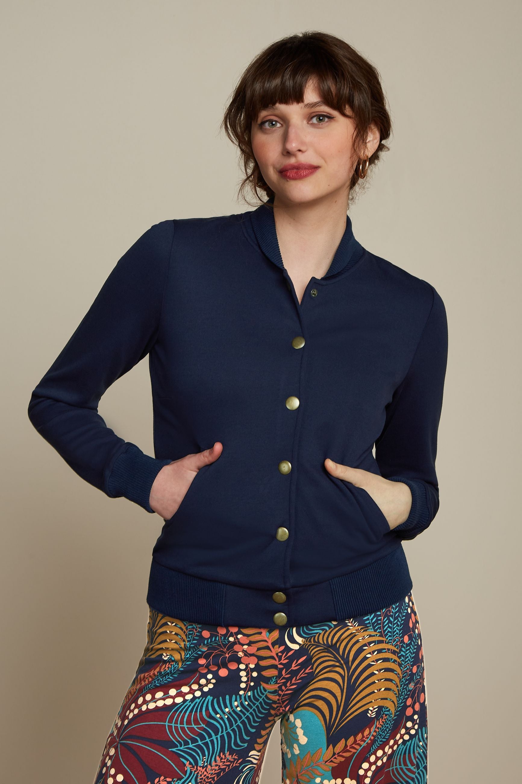 Cleo Jacket Milano Uni - Evening Blue