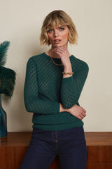 Agnes Top Loop Ajour - Dragonfly Green