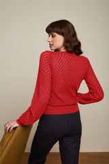 Audrey Bell Sleeve Top Loop Ajour - Chili Red