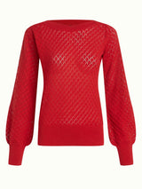 Audrey Bell Sleeve Top Loop Ajour - Chili Red