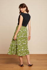 Judy Midi Skirt Bateau - Woodbine Green