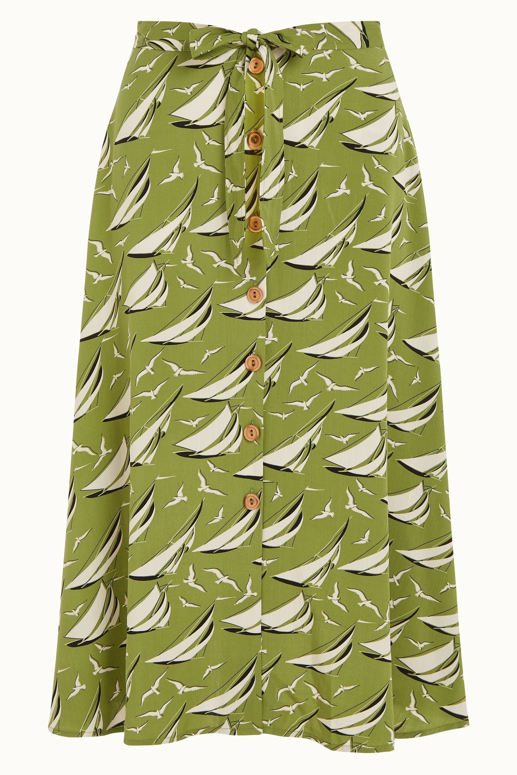 Judy Midi Skirt Bateau - Woodbine Green