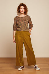 Federica Pants Gamine Velvet - Gold