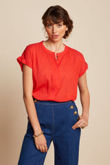 Stella Blouse Verano - Fire Red