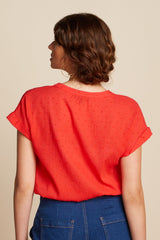 Stella Blouse Verano - Fire Red