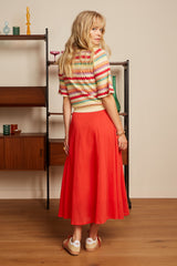 Judy Midi Skirt Verano - Fire Red