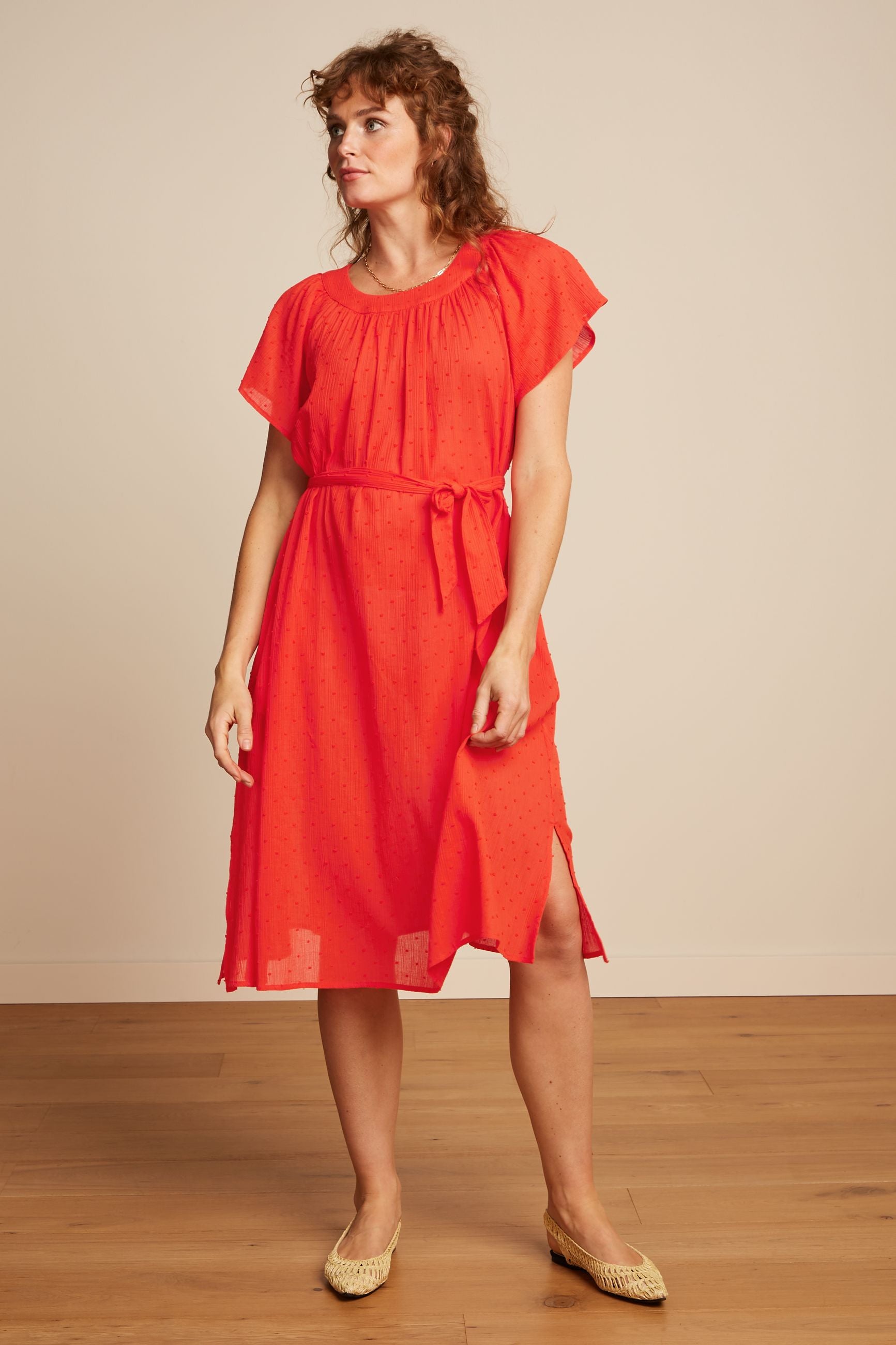 Talia Dress Verano - Fire Red