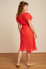 Talia Dress Verano - Fire Red