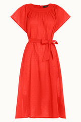 Talia Dress Verano - Fire Red