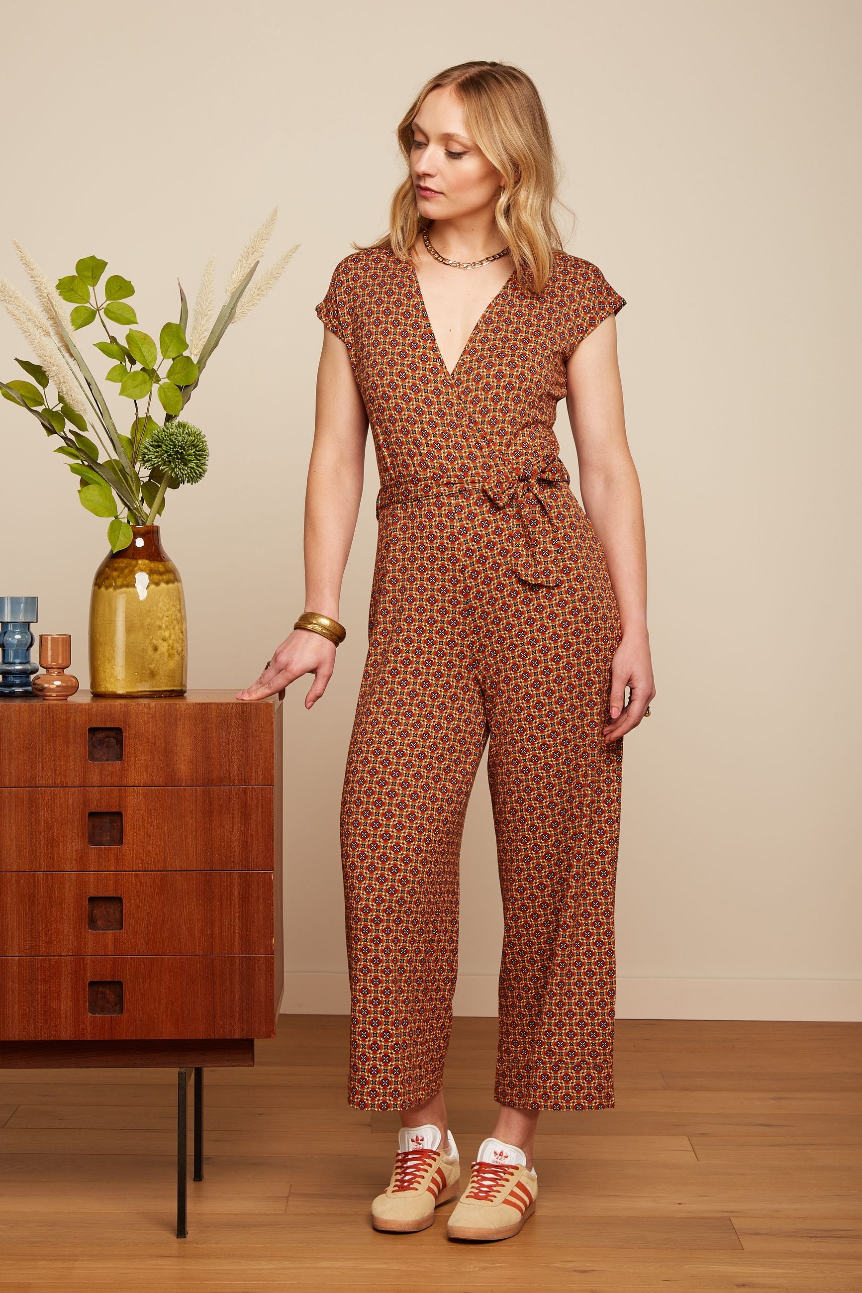 Mary Jumpsuit Miro - Jalapeno Red