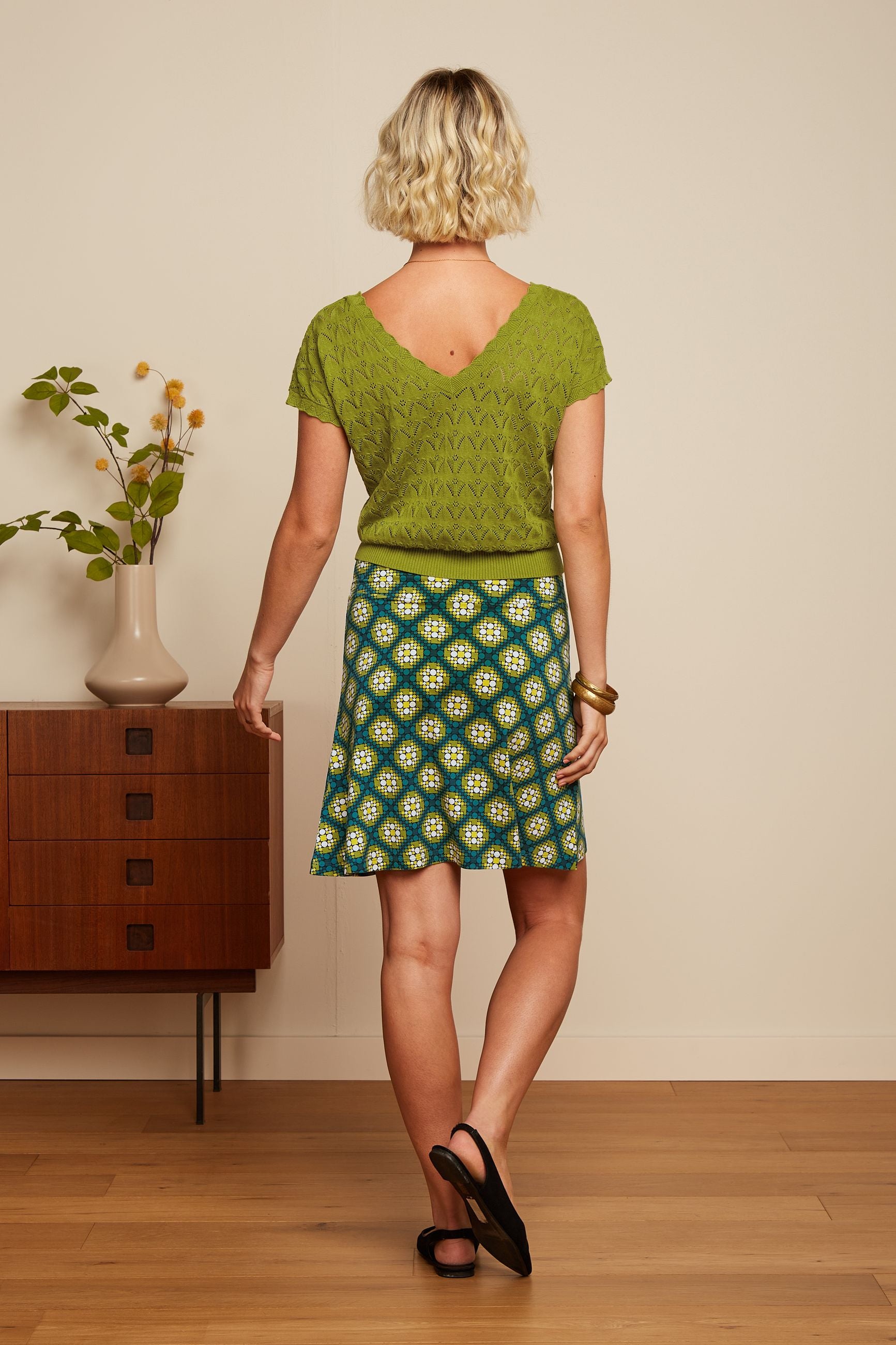 Border Skirt Kirby - Para Green