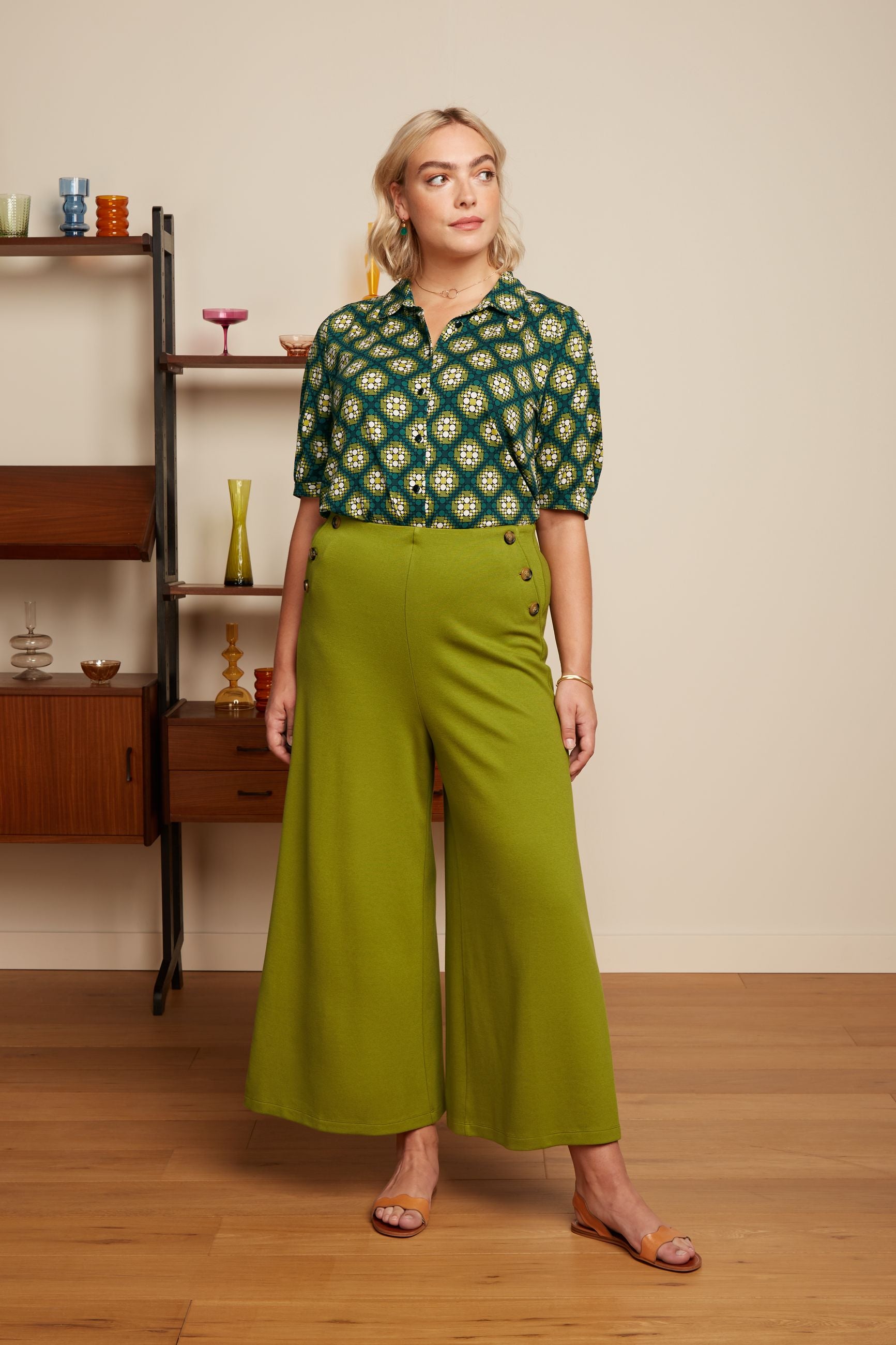 Carina Blouse Kirby - Para Green