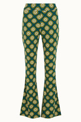 Border Flared Pants Kirby - Para Green