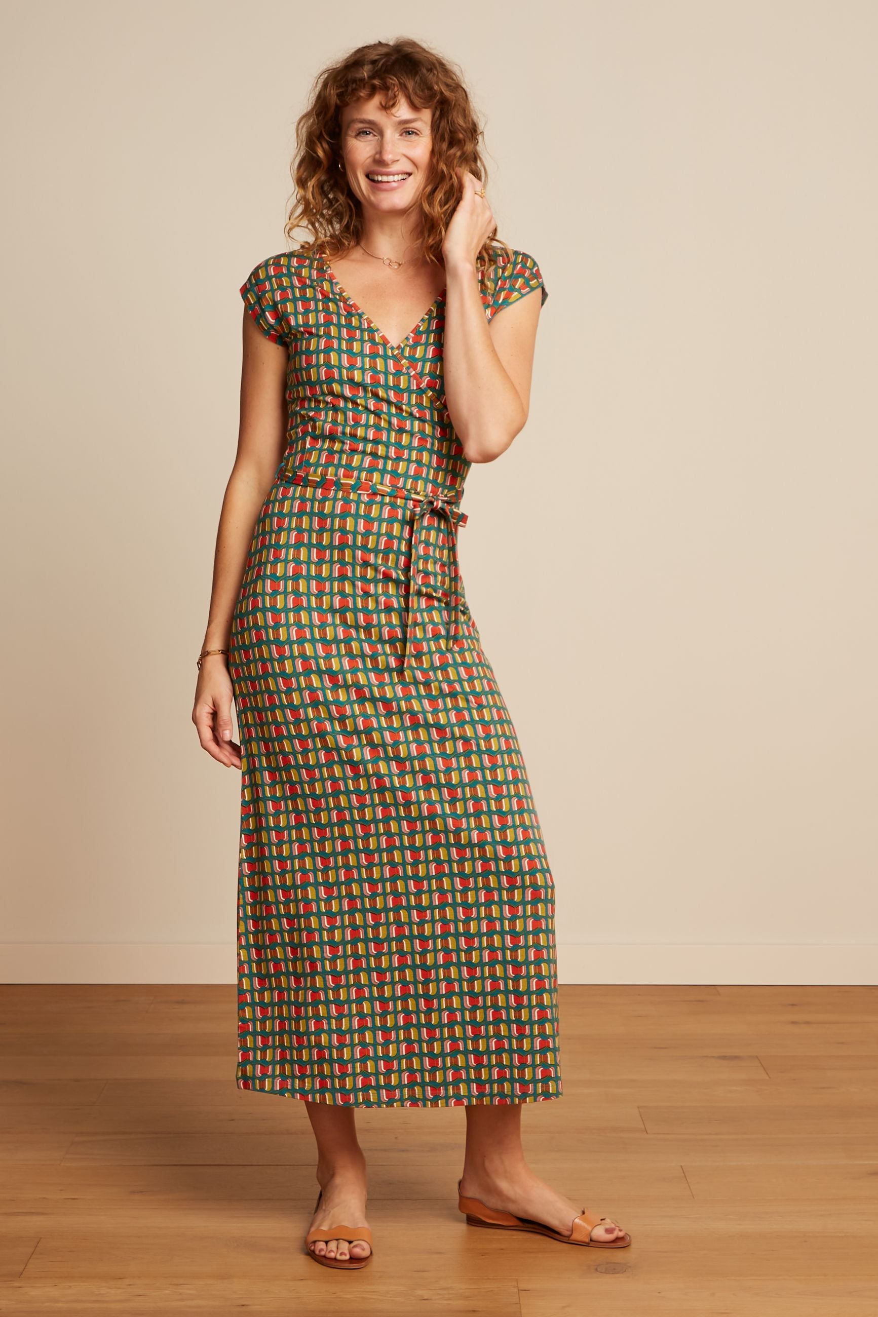 Mira Maxi Dress Rondine - Ponderosa Green