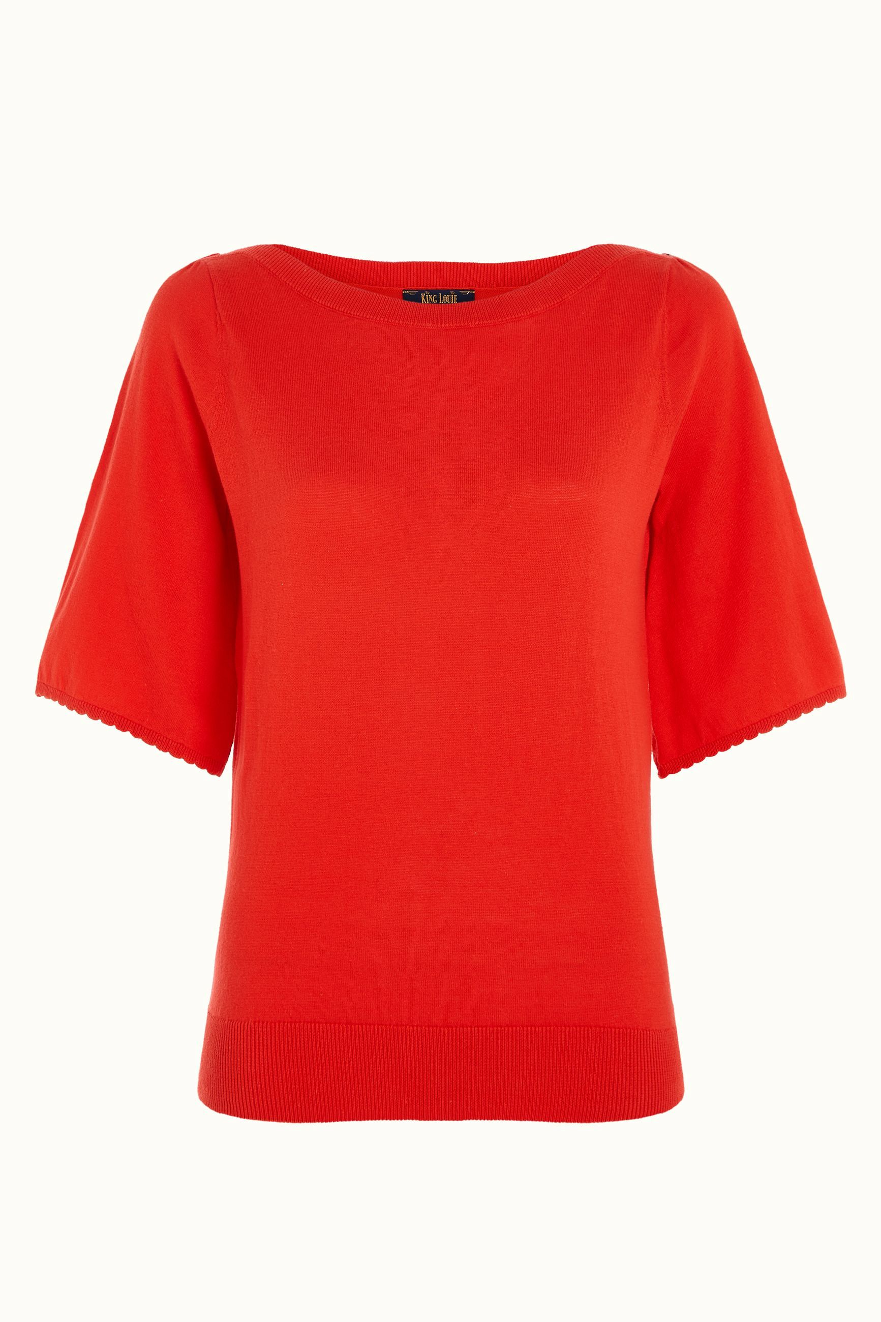 Ivy Top Wide Sleeve Club - Fiery Red