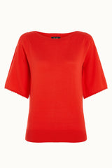 Ivy Top Wide Sleeve Club - Fiery Red