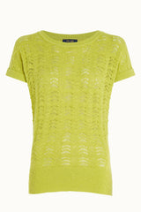 Boatneck Top Scallop - Cress Yellow