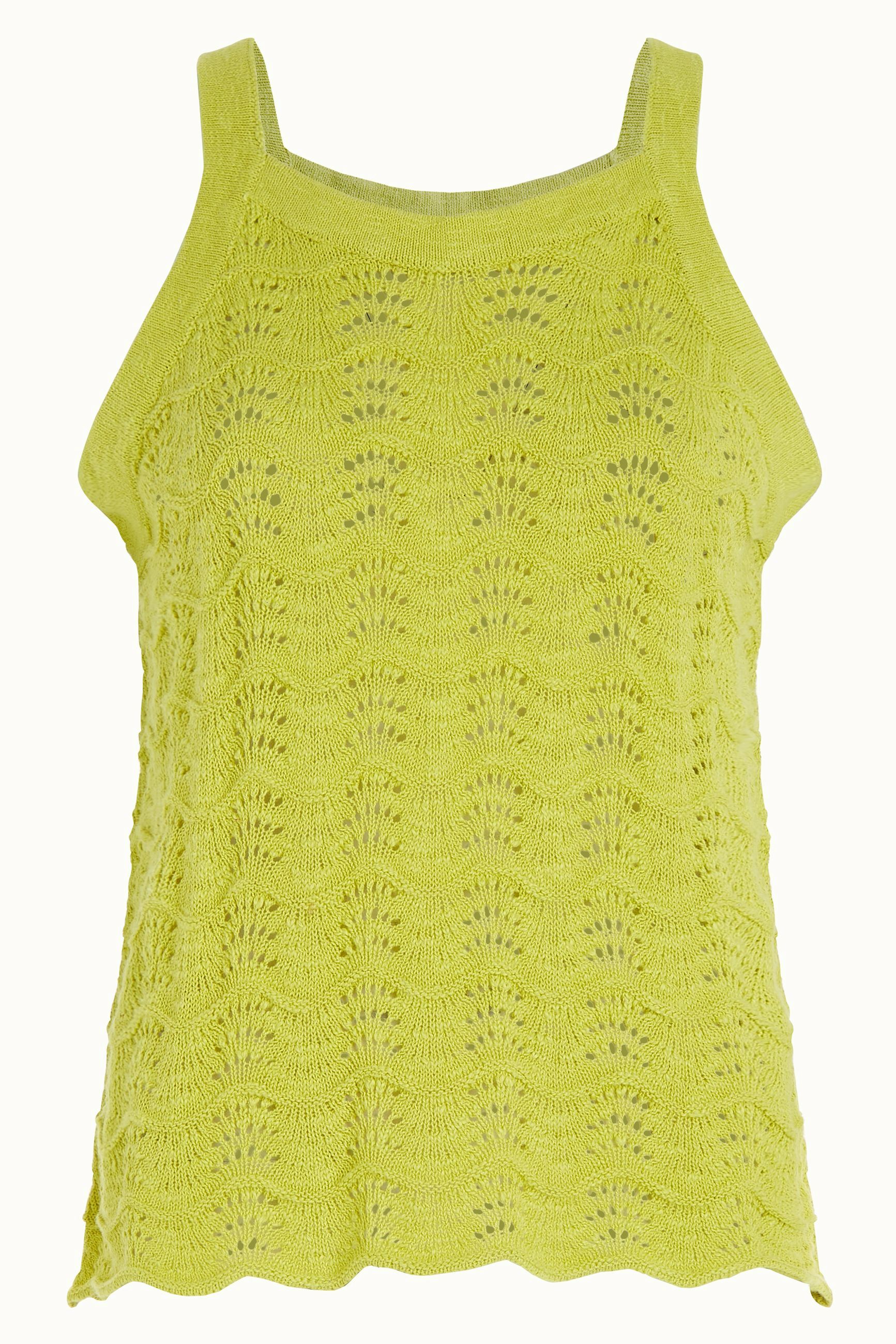 Sofie Top Scallop - Cress Yellow