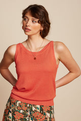 Hazel Top Spiro - Flame Orange