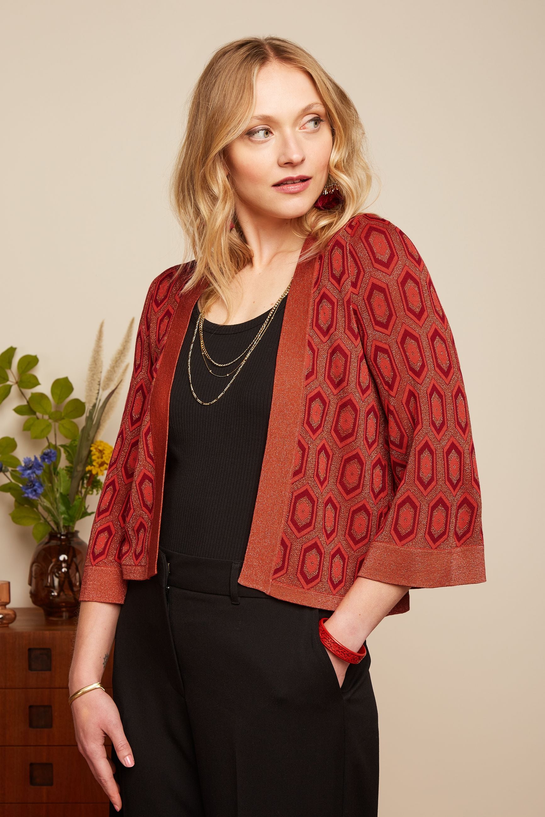 Emily Cardi Crown - Tweed Orange