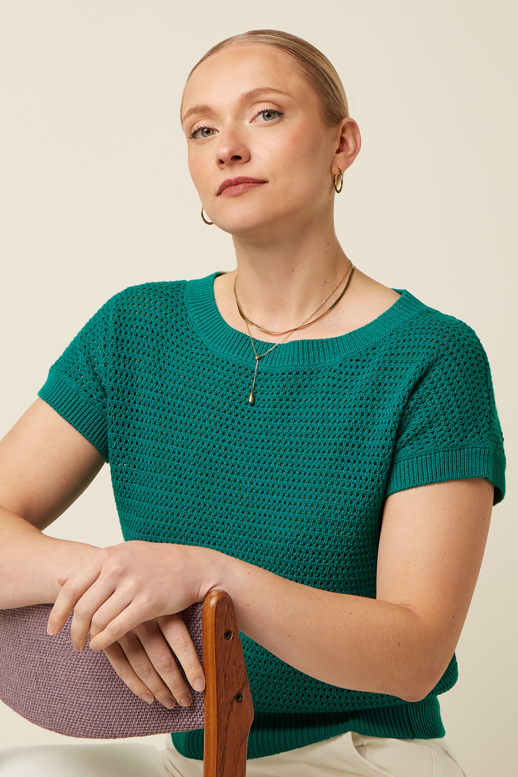 Boatneck Top Soleil - Ponderosa Green