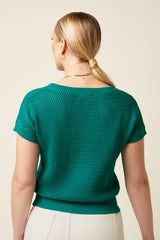 Boatneck Top Soleil - Ponderosa Green