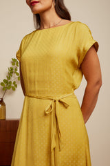 Betty Loose Fit Dress Bisque - Tuscan Yellow