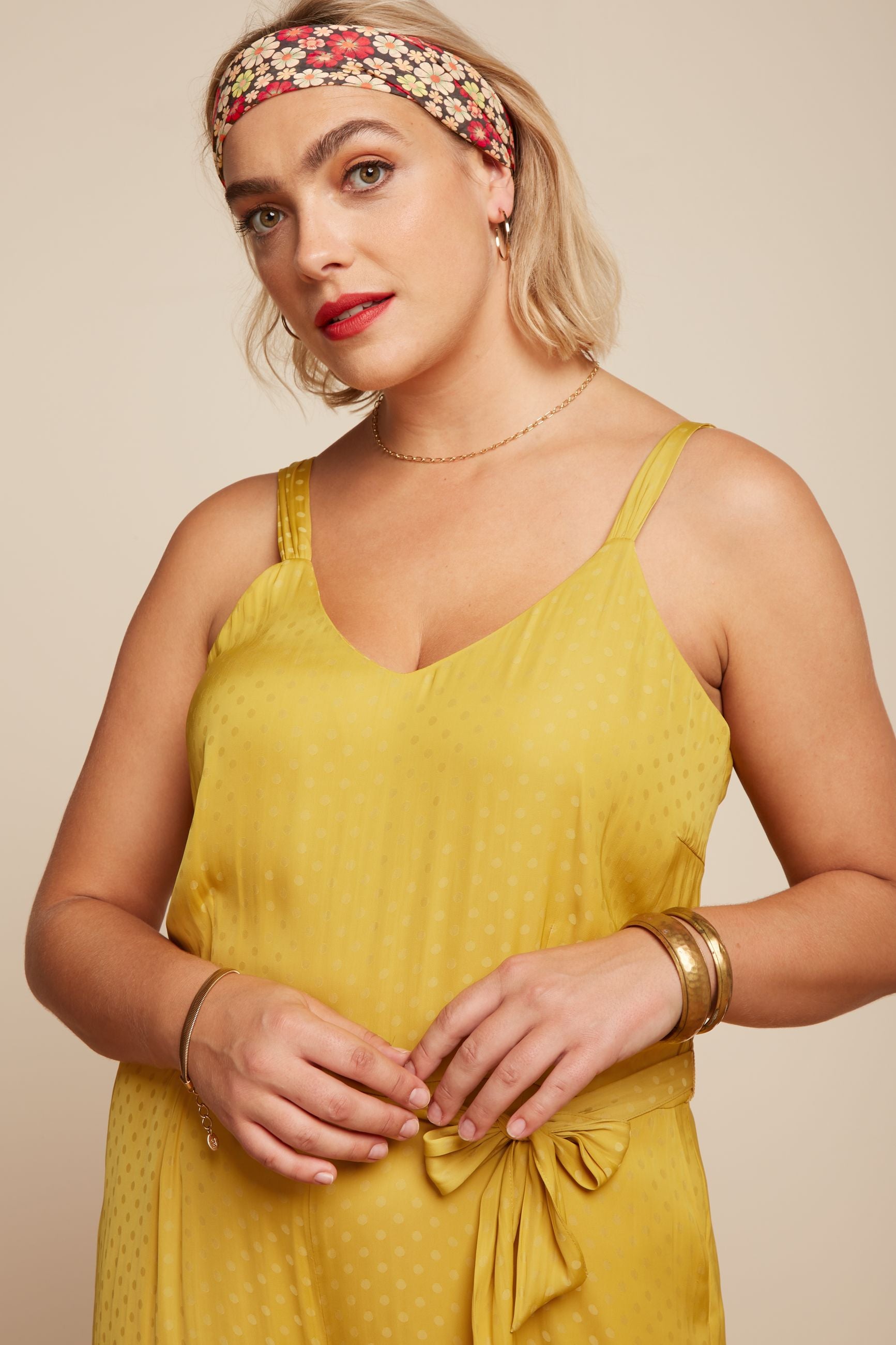 Lenny Jumpsuit Bisque - Tuscan Yellow