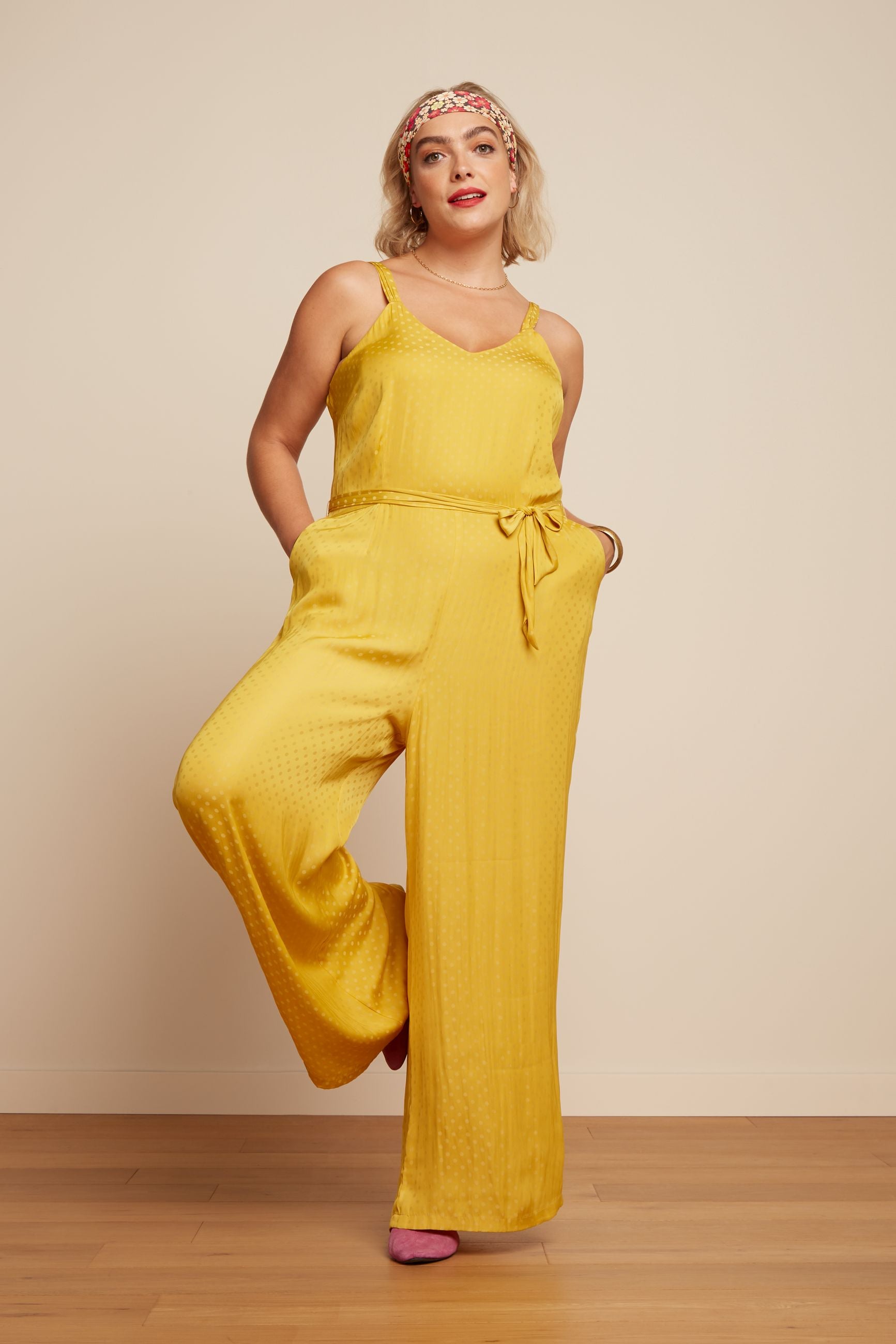 Lenny Jumpsuit Bisque - Tuscan Yellow