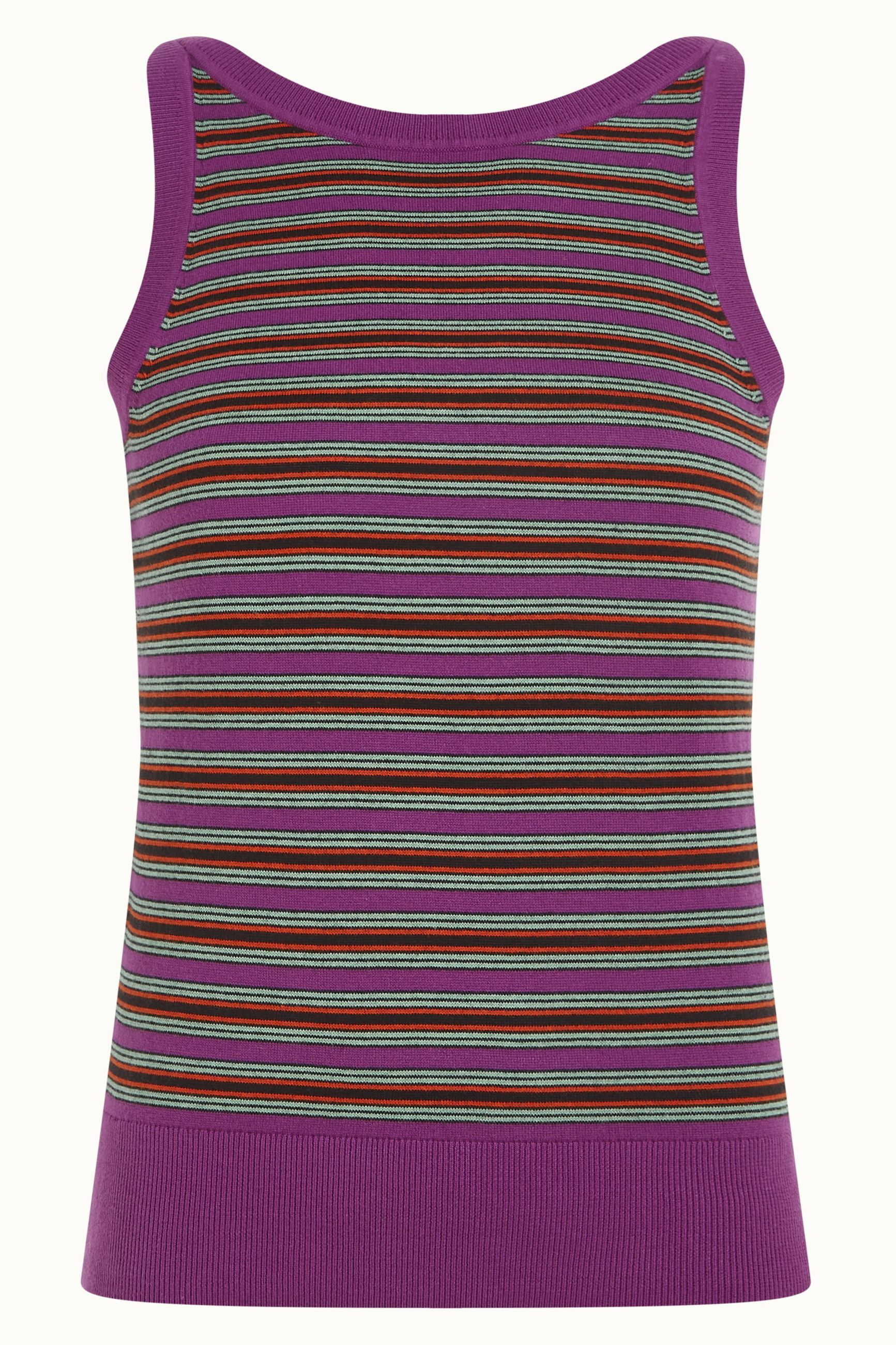 Hazel Top Bee Stripe - Sparkling Purple