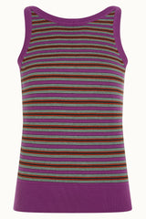 Hazel Top Bee Stripe - Sparkling Purple