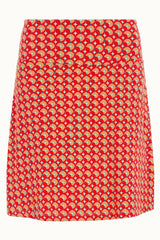 Border Skirt Rowe - Fiery Red