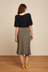 Juno Skirt Castillo Stripe - Black