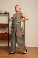 Mary Jumpsuit Castillo Stripe - Black