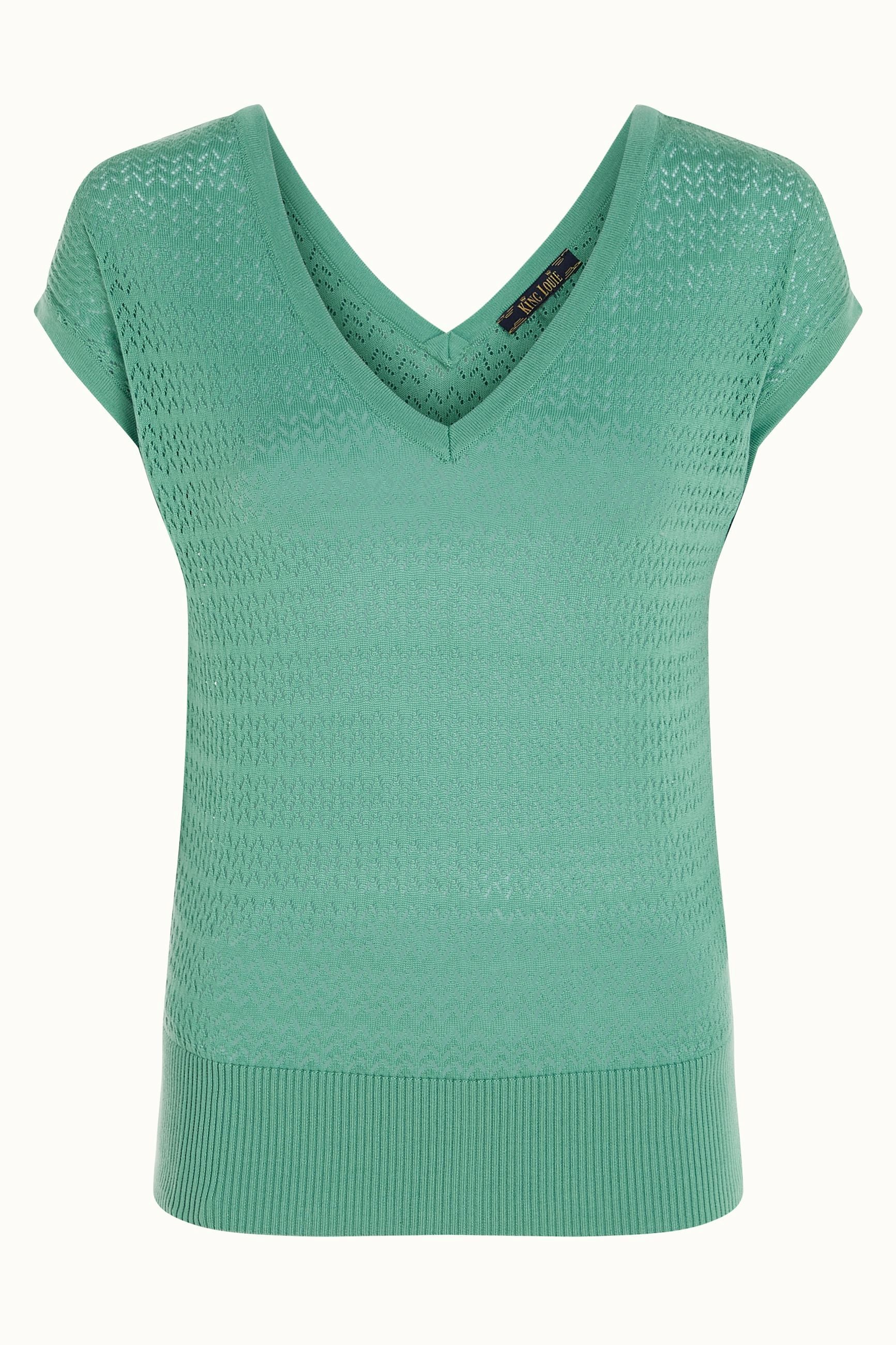 Double V Top Mateo Knit - Spar Green