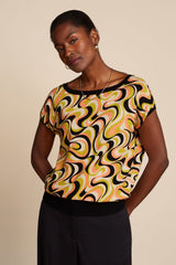 Boatneck Top Manic - Spring Yellow