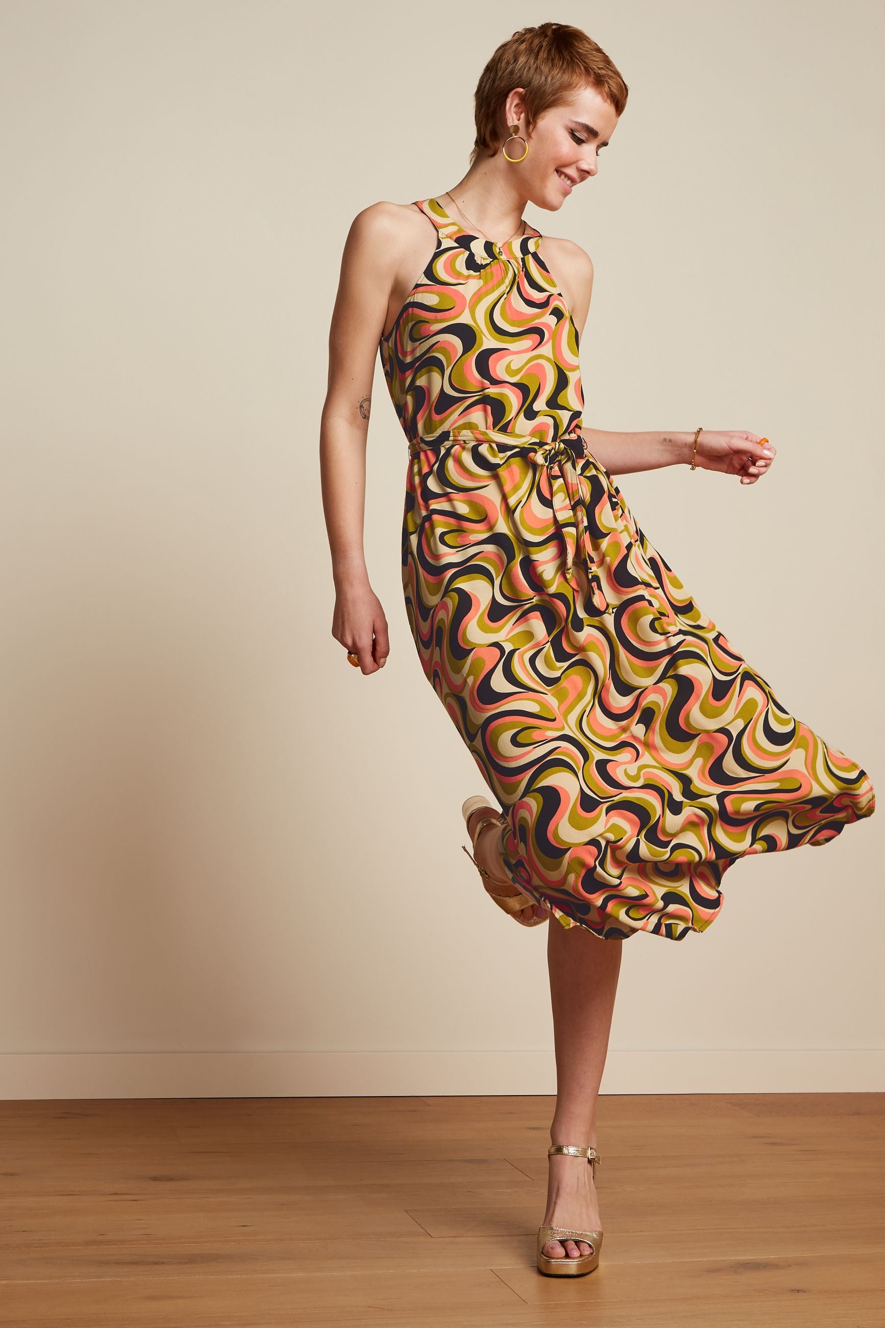 Virna Midi Dress Manic - Spring Yellow