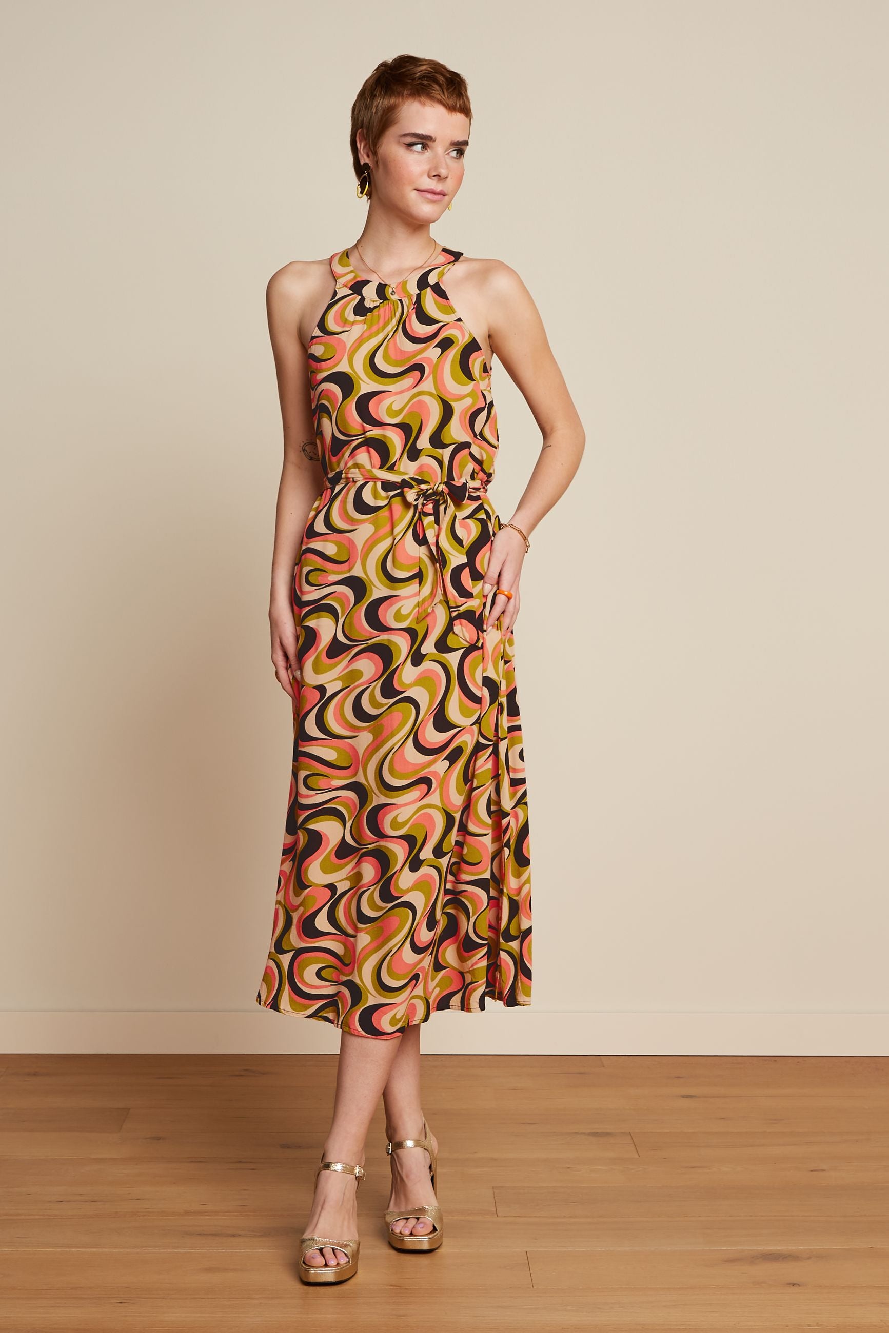 Virna Midi Dress Manic - Spring Yellow