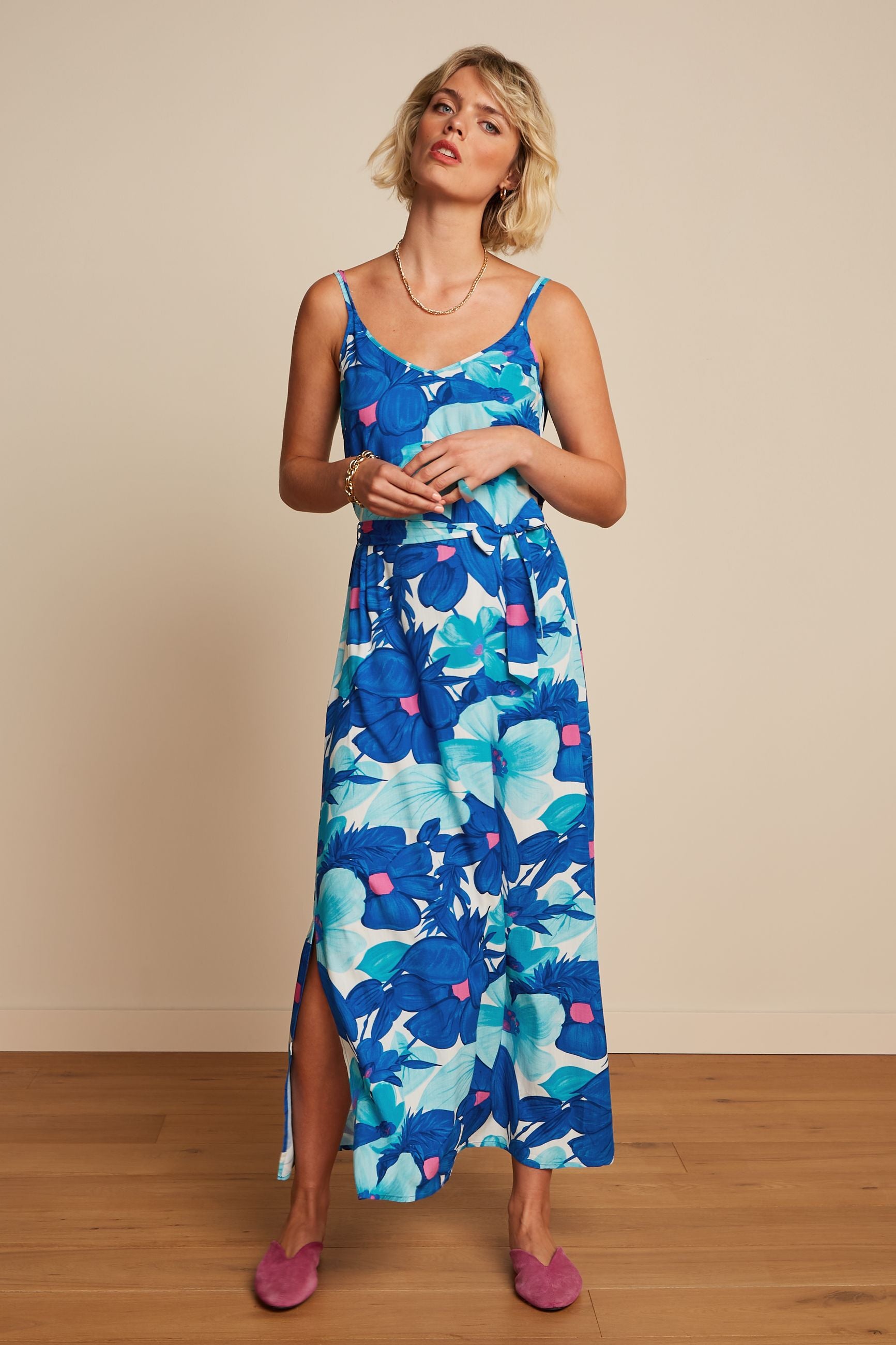 Nadya Maxi Dress Seychelles - Surf Blue