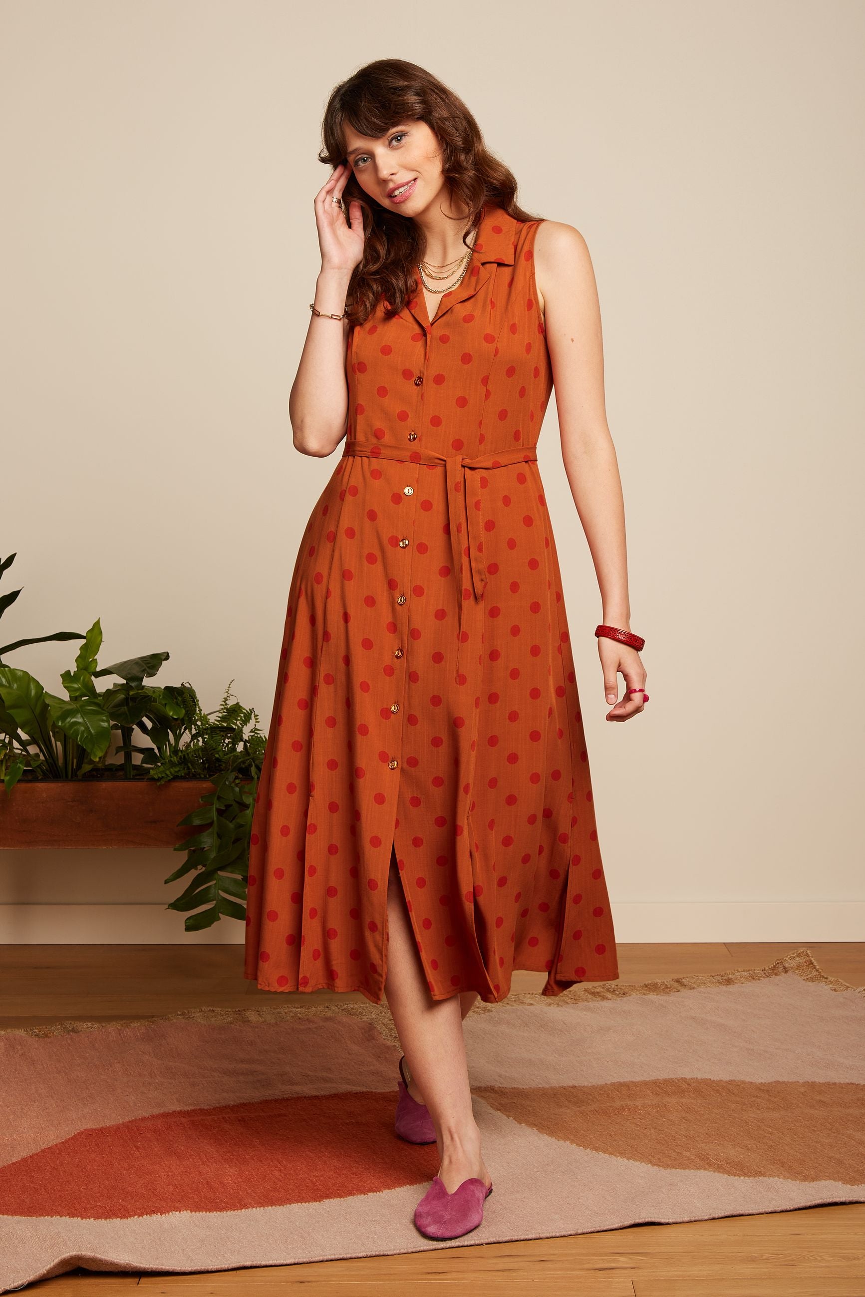 Violante Dress Melos - Caramel