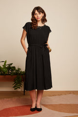 Betty Dress Aurelie Embroidery - Black