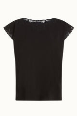 Betty Top Aurelie Embroidery - Black